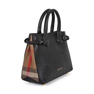 Burberry banner leather tote.